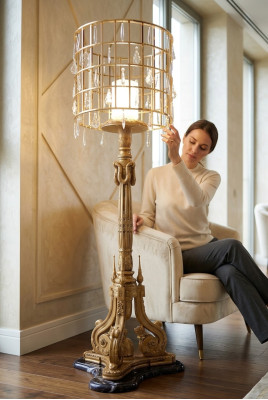 Lámpara de pie de lujo Lámpara de pie Lámpara Luces Mobiliario italiano Muebles Nuevos
