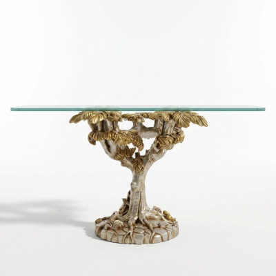Mesa de consola de madera, mesas auxiliares de madera para la sala de estar, clásicas.