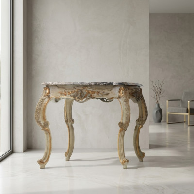 Mesa de centro Mesa Auxiliar Mesa de salón de madera Real Auxiliar Barroco Rococó