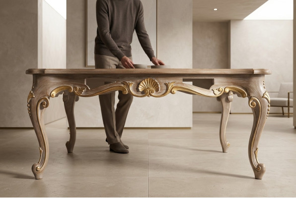 Mesa de centro de lujo de madera Muebles Mesas modernas Mesa auxiliar Nueva decoración
