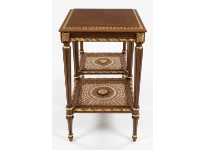 Mesa de centro Mesa auxiliar Barroco Rococó Mesa Muebles de madera Real Mesas Italia Nueva