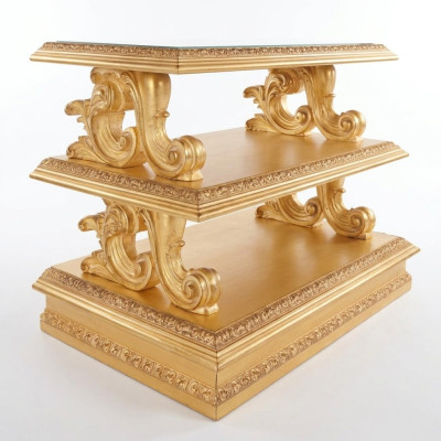 Mesa auxiliar de madera maciza estilo barroco rococó mesa auxiliar muebles clásicos