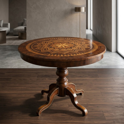Mesa de comedor Mesa redonda Sala de estar Conjunto de madera de diseño Mesas redondas Nuevas