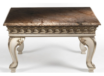 Mesa de centro de lujo de madera Mesa auxiliar Muebles clásicos Barroco Mesa rococó.