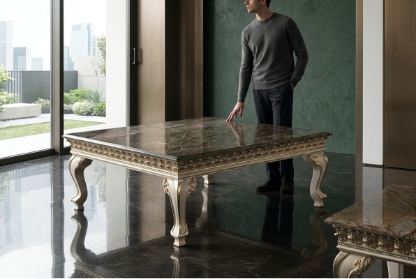 Mesa de centro Mesa Mesa de madera Vintage Mesa auxiliar Madera maciza Muebles italianos Nuevo