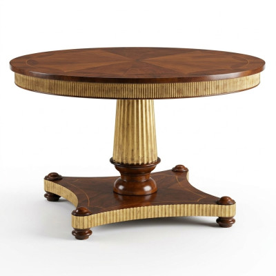 Mesa redonda de comedor en madera maciza muebles de comedor Mesas de comedor clásicas de madera.