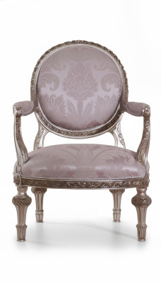 Funda de asiento de silla en textil de diseñador para sofá de 1 asiento, material de tapicería de madera clásica.