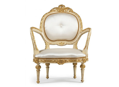 Silla de comedor Sillón Tapizada Muebles Clásicos Italianos Decoración Trono Nuevo