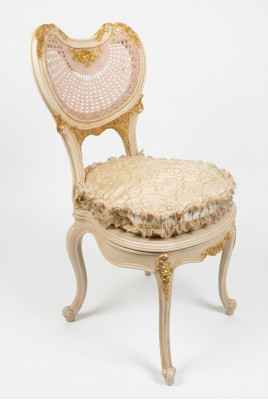 Silla de comedor de una plaza de madera de lujo de clase barroca rococó diseño de muebles nuevo