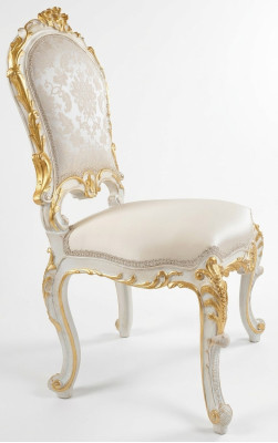 Diseño de silla de salón, sillas de comedor, tela de tapicería de tela, sillón barroco.