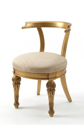 Silla de comedor con respaldo estilo barroco, silla tapizada de lujo, sillón, sillas para sala de estar.