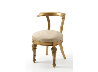 Silla de comedor con respaldo estilo barroco, silla tapizada de lujo, sillón, sillas para sala de estar.