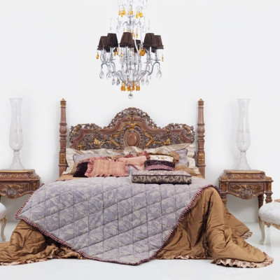 Cama Chesterfield Muebles Camas Mobiliario italiano Cama doble Lujo Italiano