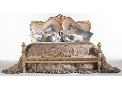 Cama Chesterfield de lujo doble muebles italianos decoración camas boiserie.