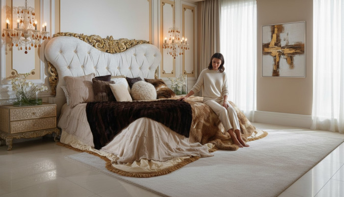 Chesterfield cama cabecera camas tapizadas hotel muebles decoración italiana