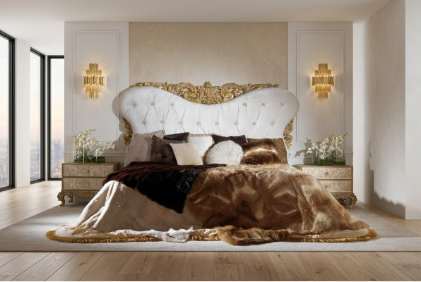 Chesterfield cama cabecera camas tapizadas hotel muebles decoración italiana