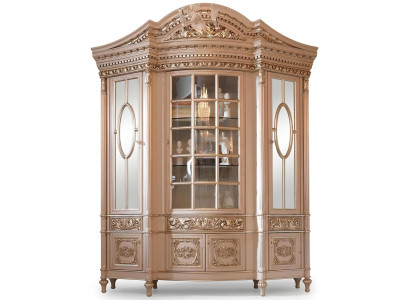 Vitrina de vidrio Armario de madera maciza Aparador Vitrina Muebles de salón Madera maciza