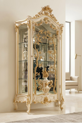 Muebles de madera maciza, vitrinas de cristal, armario de madera auténtica, aparador, vitrina para la sala de estar