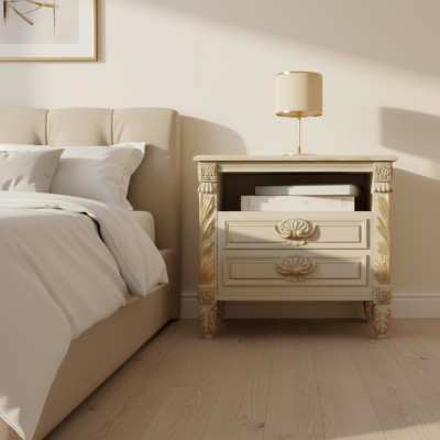 Mesitas de noche Grupos Camas Muebles de madera Dormitorio Mobiliario italiano Nuevo