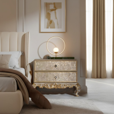 Mesitas de noche, camas grupales, muebles de madera hechos de material adecuado para la sala de estar klasika