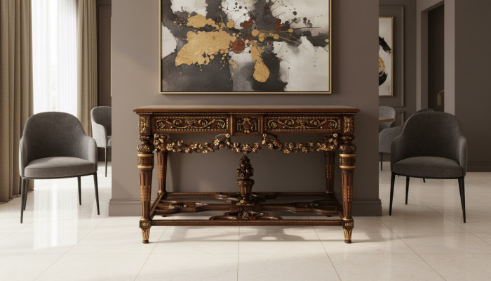 Diseño de escritorio - Mesa de lujo - Mobiliario de oficina - Estilo italiano - Muebles - Mesas