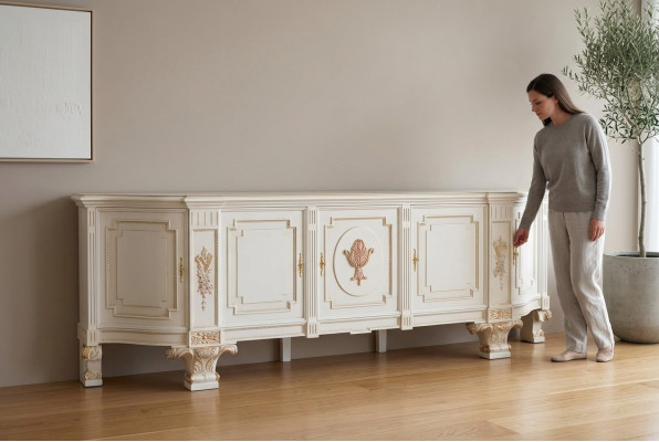 Cómoda de madera Armario Muebles de salón Mueble de TV Diseño Aparador Italia.
