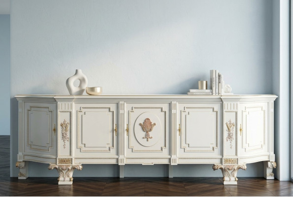 Cómoda de madera Armario Muebles de salón Mueble de TV Diseño Aparador Italia.