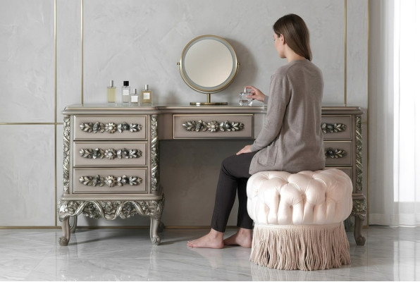 Mesa auxiliar Muebles de consola Consolas Cómoda Aparador Madera Color Plata