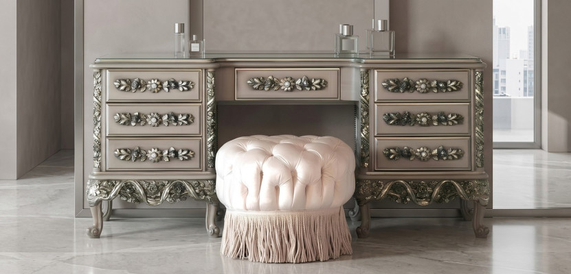 Mesa auxiliar Muebles de consola Consolas Cómoda Aparador Madera Color Plata