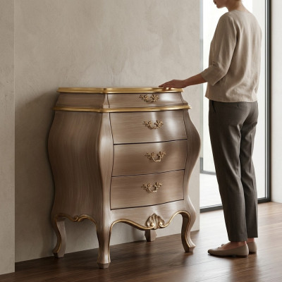Diseño de mesa de noche Mesa Muebles Mesitas de noche Madera Dormitorio Mesa auxiliar Nueva