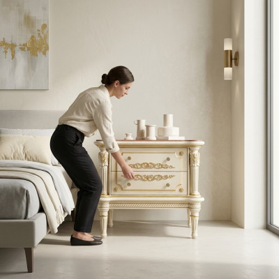 Diseño de mesita de noche, mesa, muebles, mesitas de noche de madera, mesita auxiliar para dormitorio, nueva.