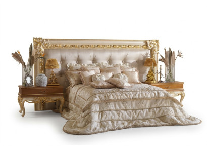 Cama Chesterfield doble cama camas de lujo carteles de madera muebles italianos nuevos