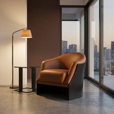 Silla de salón silla de madera silla de comedor sillas de cuero individuales de Italia nuevos