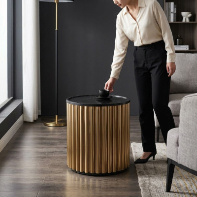 Mesa de lujo de madera moderna muebles de decoración de la tabla de centro de madera auxiliar nuevo