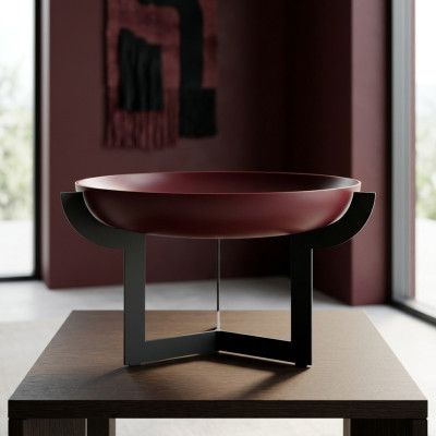 Mesa auxiliar De acero inoxidable Mesa Muebles italianos Mesa de centro Soporte Flor Jarrón