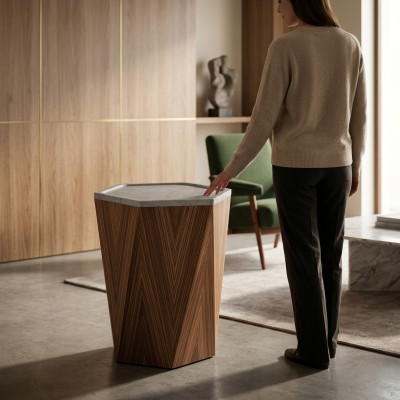 Mesa de centro sala de estar Diseño Mesas Muebles Mesa Lujo Mesa auxiliar Madera Mármol