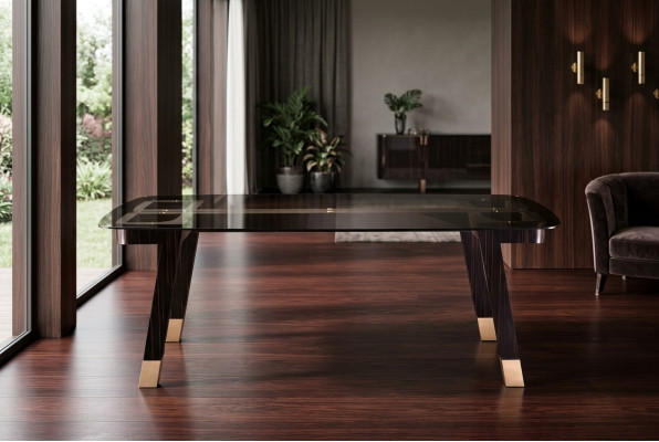 Mesa de comedor Comedor Sala de estar moderna Cocina Mesas Mesa de diseño Muebles de metal Nuevos