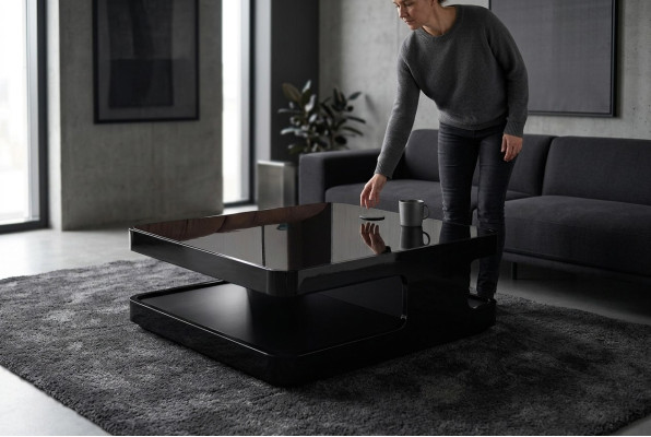 Mesa de café Diseño Mesa de centro Madera Cristal Mesa Sala de estar Mesas de centro Italia Nuevo
