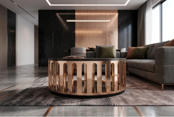 Mesa de centro de lujo de madera para muebles modernos, mesa auxiliar nueva.