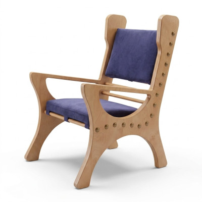 Silla de comedor de una sola plaza, sillón de madera de lujo de estilo barroco rococó, nuevo.