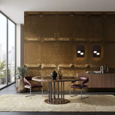 Mesa de comedor redonda de lujo Madera Mesas de comedor Muebles italianos Mesas Comedor