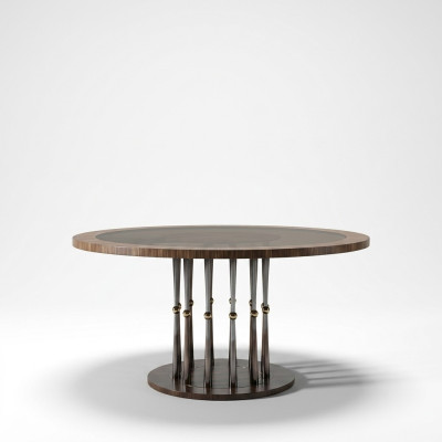 Mesa de comedor redonda de lujo Madera Mesas de comedor Muebles italianos Mesas Comedor