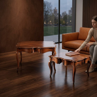 Mesa de centro Muebles de salón Mesas de centro Mesa Mesas dobles Barroco Rococó Madera