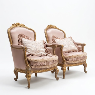 Silla Sillón Silla de lectura Sillón de orejas Sofá de lujo Tapizado Muebles italianos