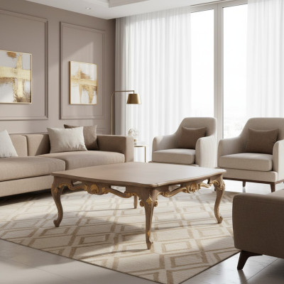 Mesa de centro diseño de sala de estar italiana mesa de madera comedor muebles mesas Nuevas