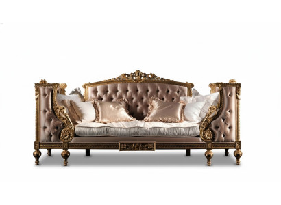 Sofá de tres plazas sofá tapizado Chesterfield Barroco Rococó Estilo antiguo Nuevo
