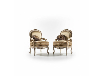 Sillón biblioteca Silla de lectura Orejera Sofá Tapizado Muebles italianos de lujo