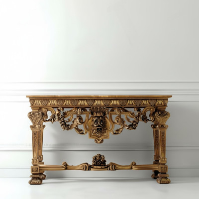 Mesa de consola Muebles madera Consola italiana Cómoda de consola Mesas de consola Madera maciza Tabla