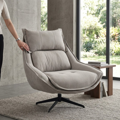 Silla giratoria de lujo, butaca Loft, diseño de muebles, sillón individual, sofá, sofá.