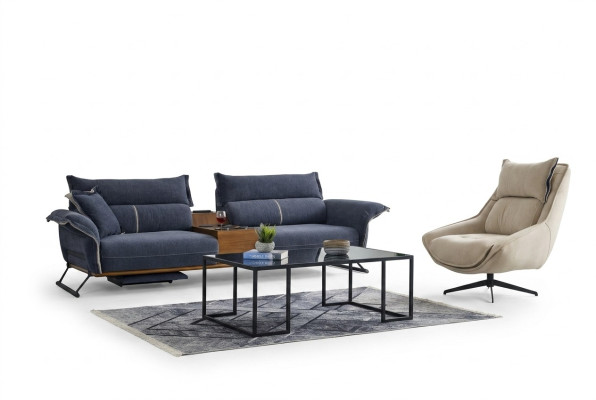 Juego de sofás de lujo, conjunto de 4+1 asientos, sofá, sofás, sillón de tela de 2 piezas.